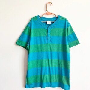 NEW Hanna Andersson Boy Henley Striped Tee 8 Years 10 Years 12 Years